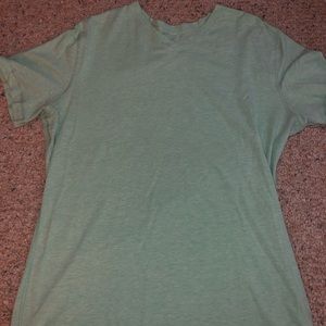 Minty green lululemon athletic V neck tee shirt